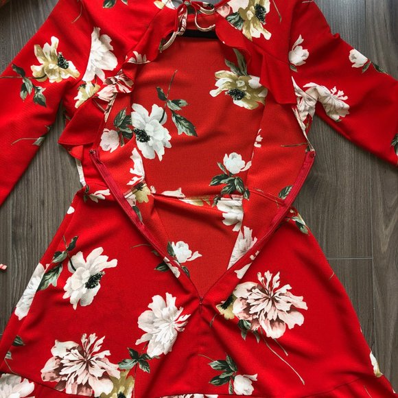 TOPSHOP Ruffle Floral Tea Dress - Picture 7 of 8